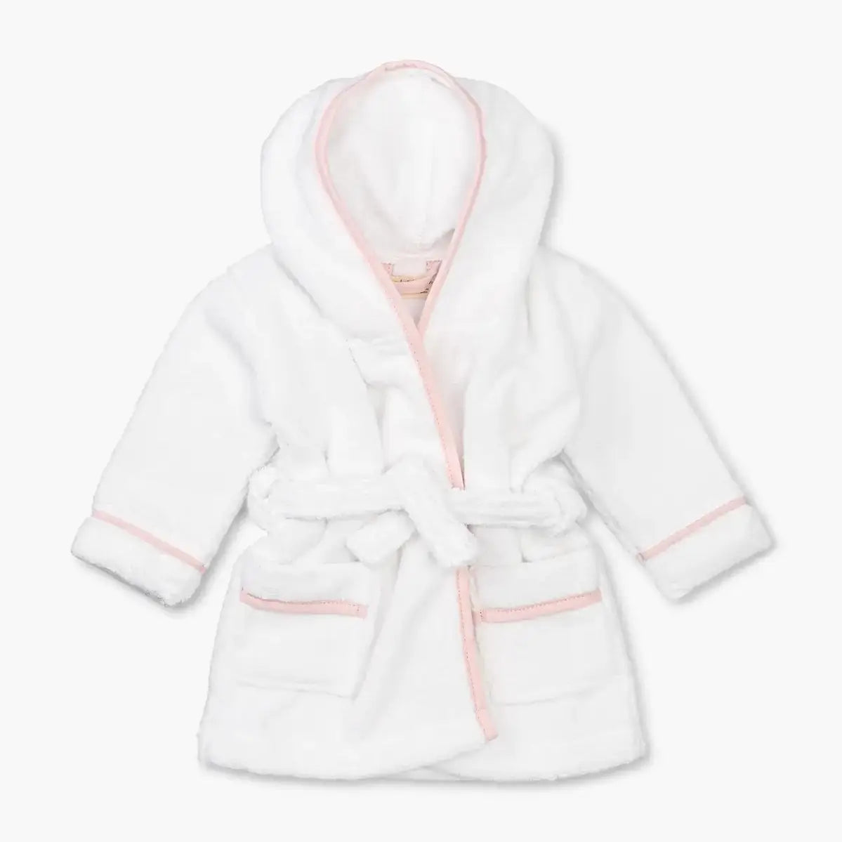 Personalized Terry Bathrobe - White + Pink