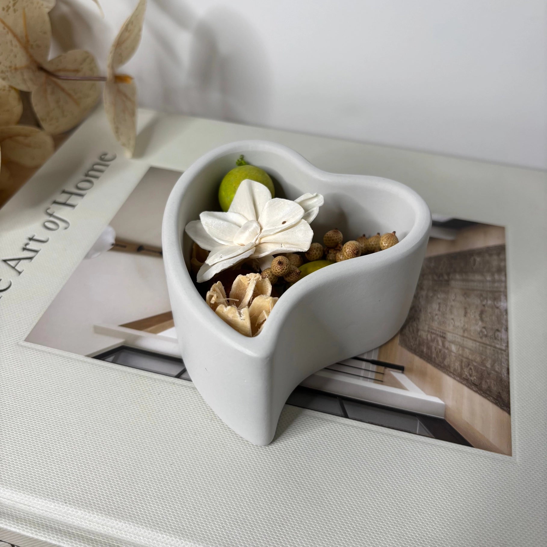 Heart-Shaped Concrete Dish - set of 2