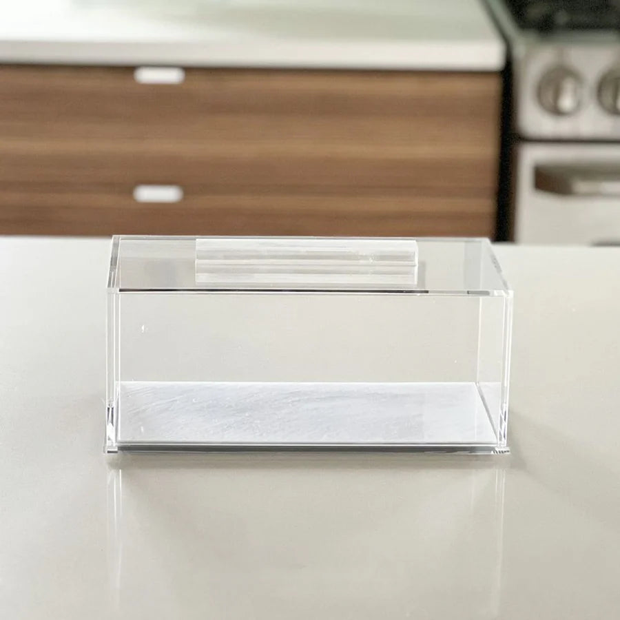 Lucite Tray with white pearl base - Medium