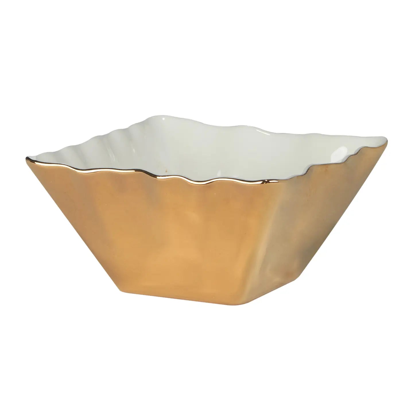 Gold Square Snack Bowl