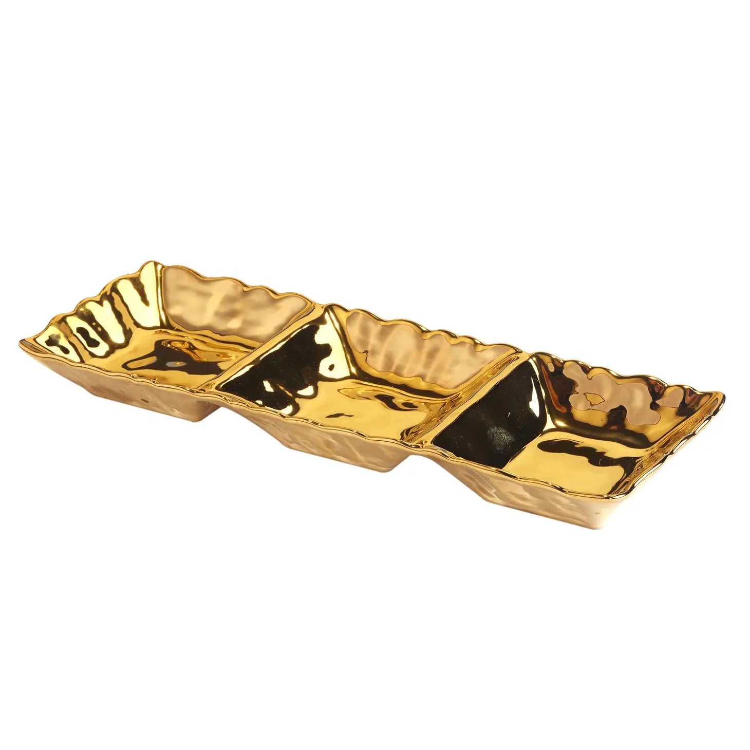 Gold 3 Section Tray