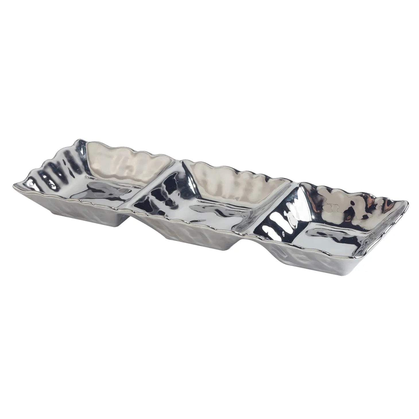 Silver 3 Section Tray