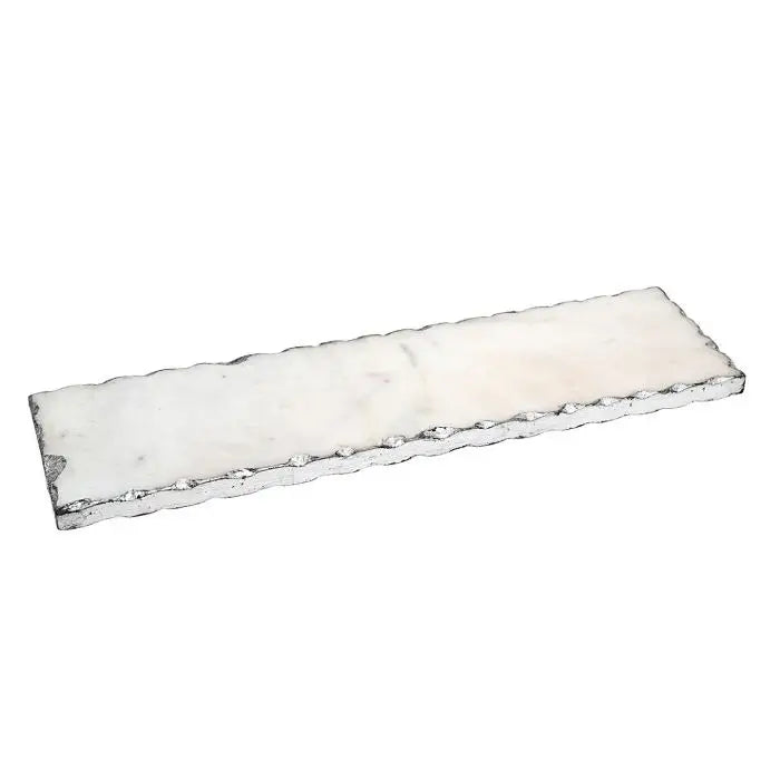 Marble Tray Silver Edge