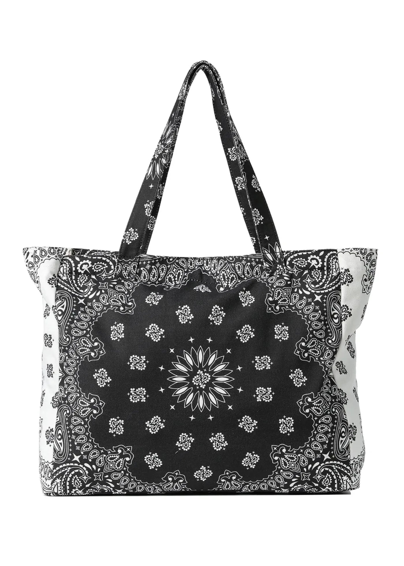 Large BANDANA TOTE - BLACK/WHITE