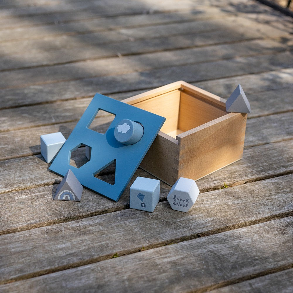 Shape sorting box - blue