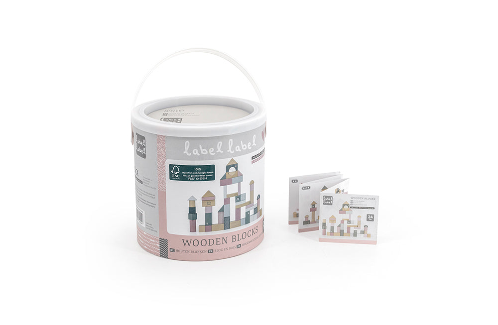 Wooden blocks - pink