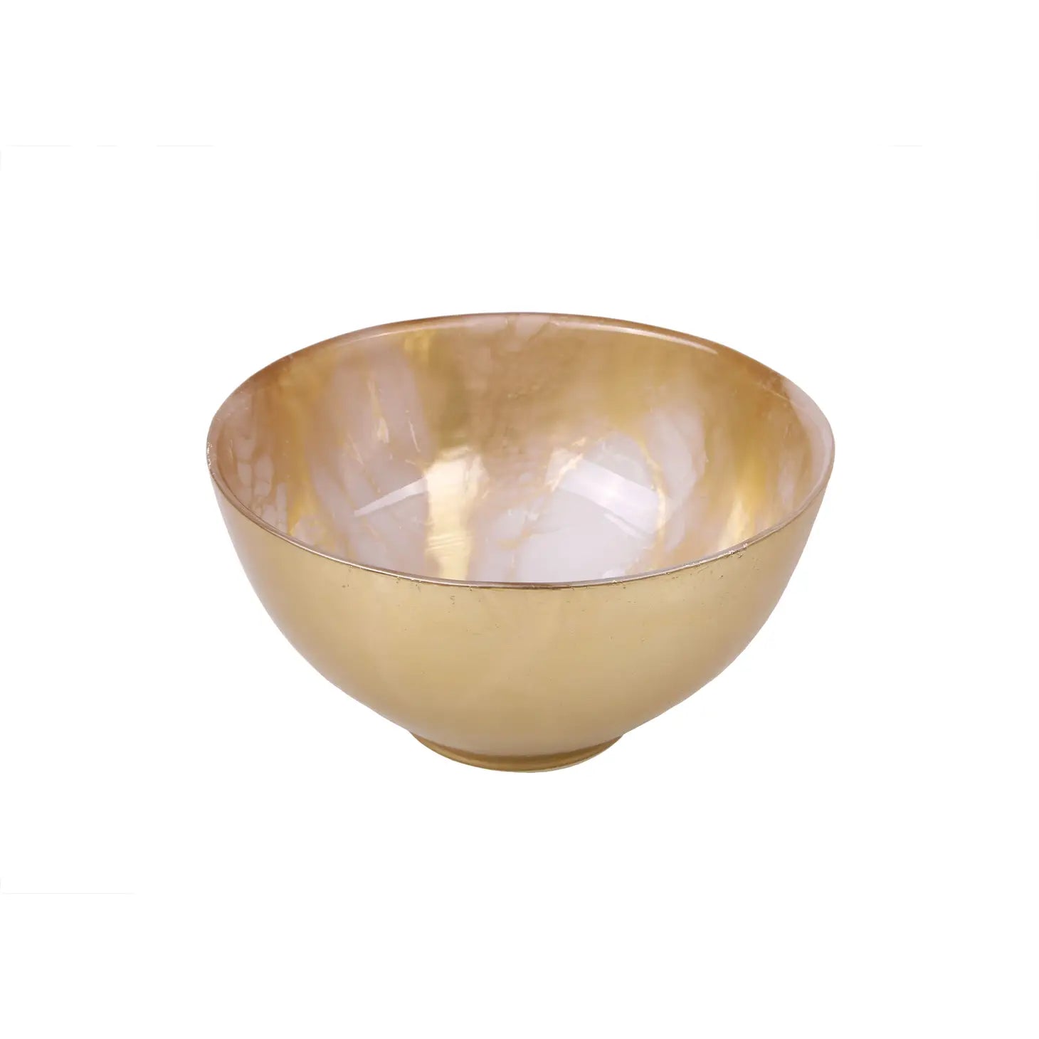 Gold/White Marble Bowl