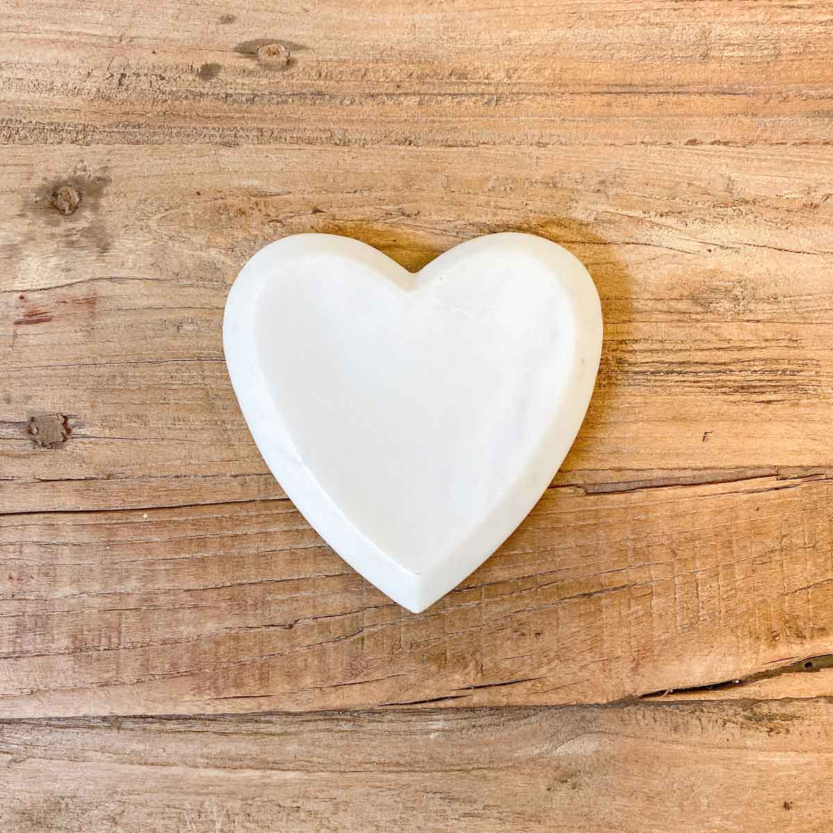 Marble Heart Shaped Trinket Dish