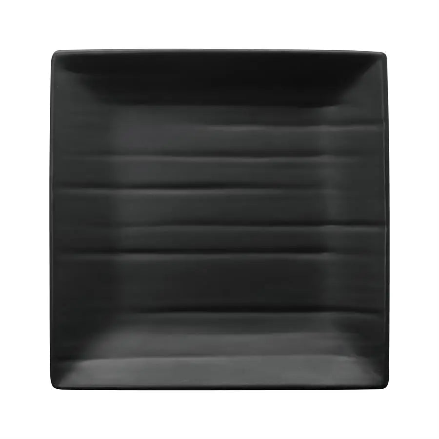 Gourmet Black Satin Melamine Square Plate