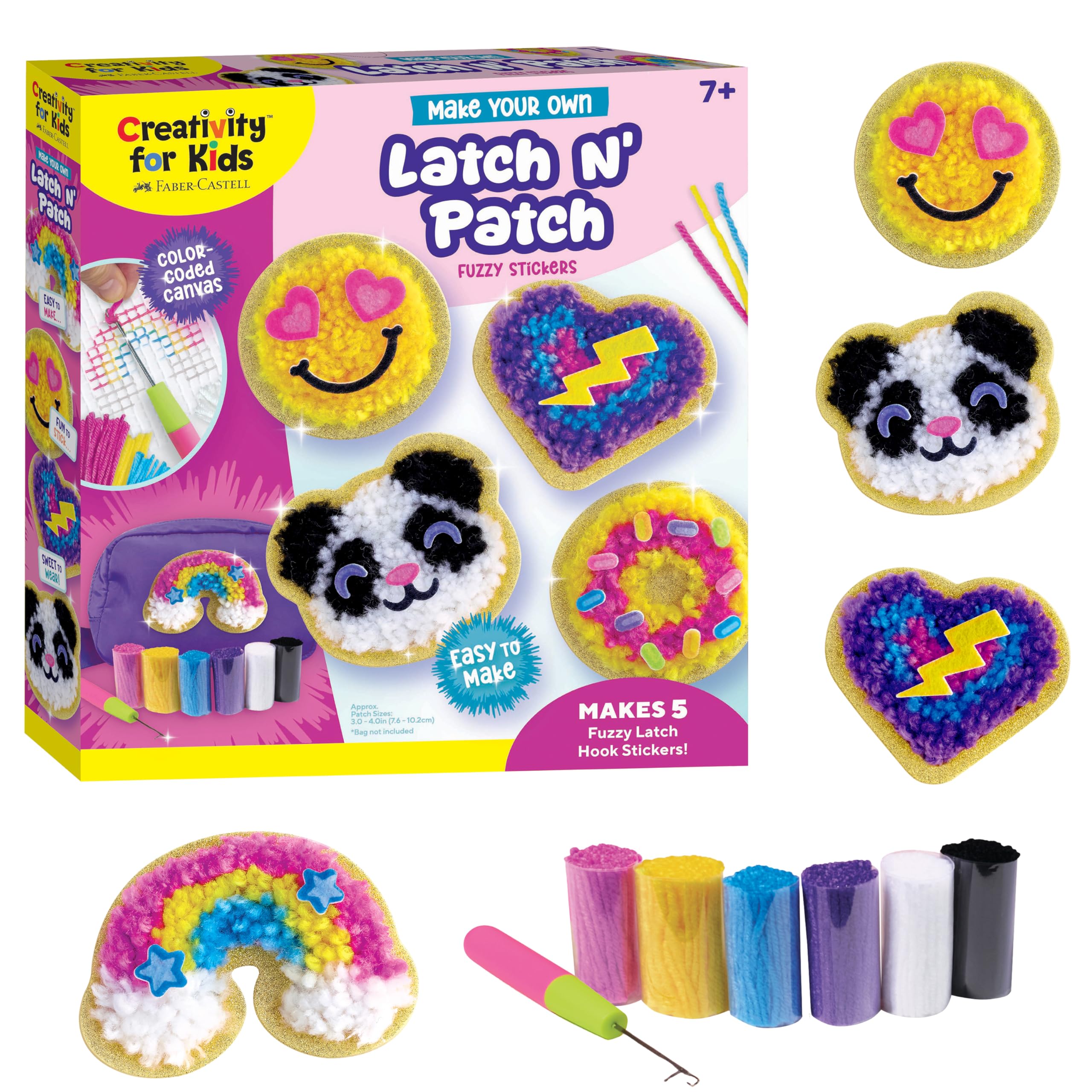 Make your own latch n’ patch fuzzy stickers