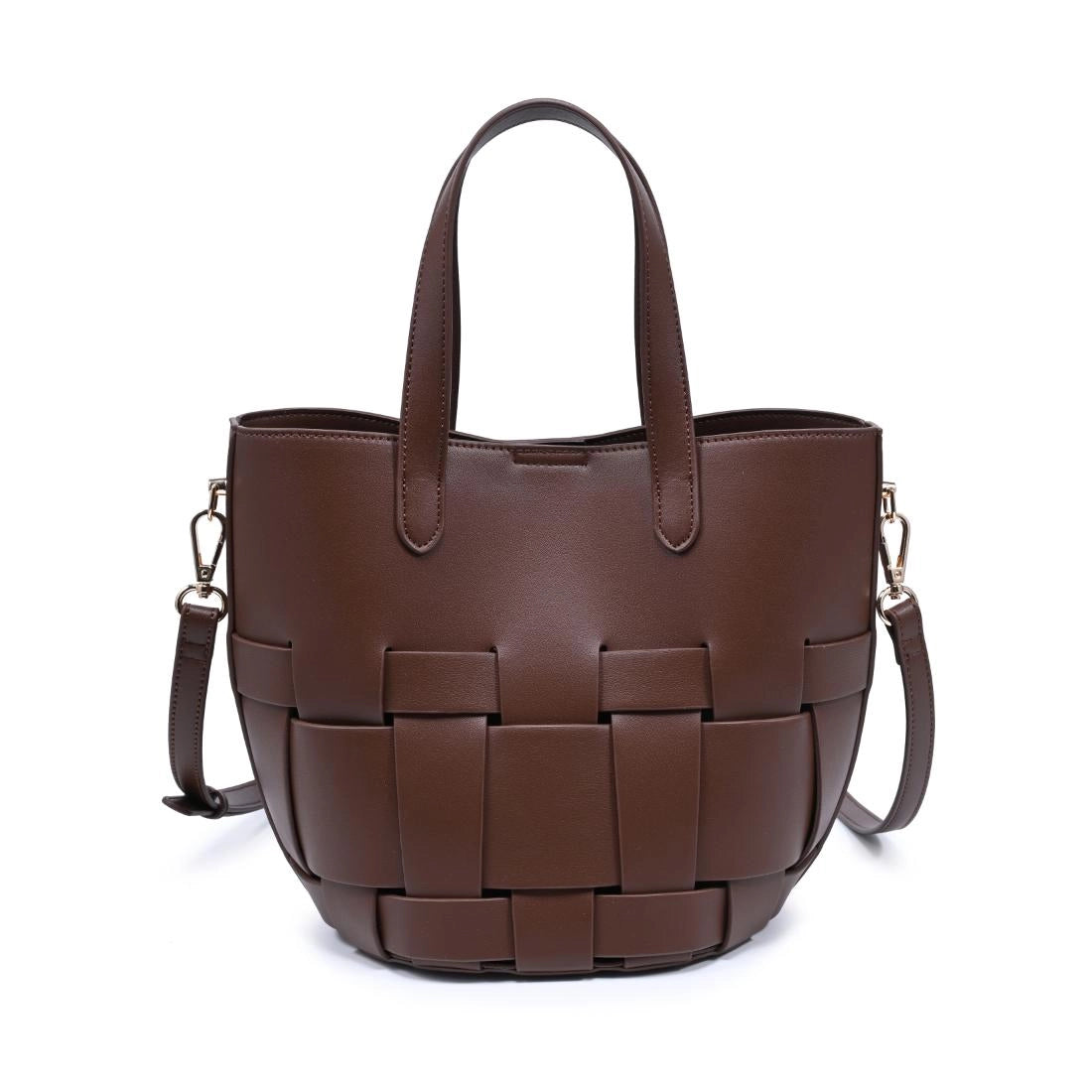 Sac cabas à panneaux tissés - noir