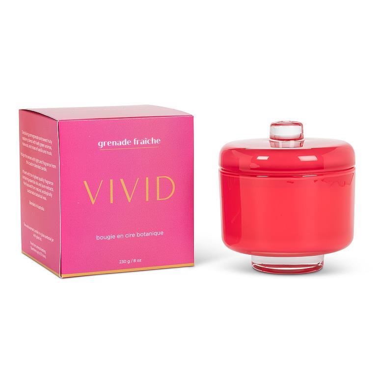 Vivid fresh pomegranate candle