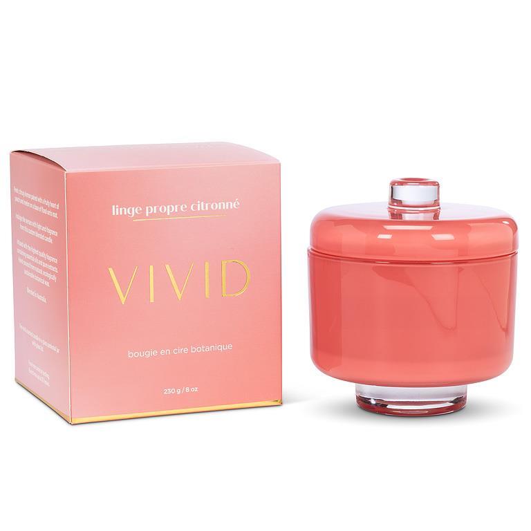 Vivid citrus white linen candle