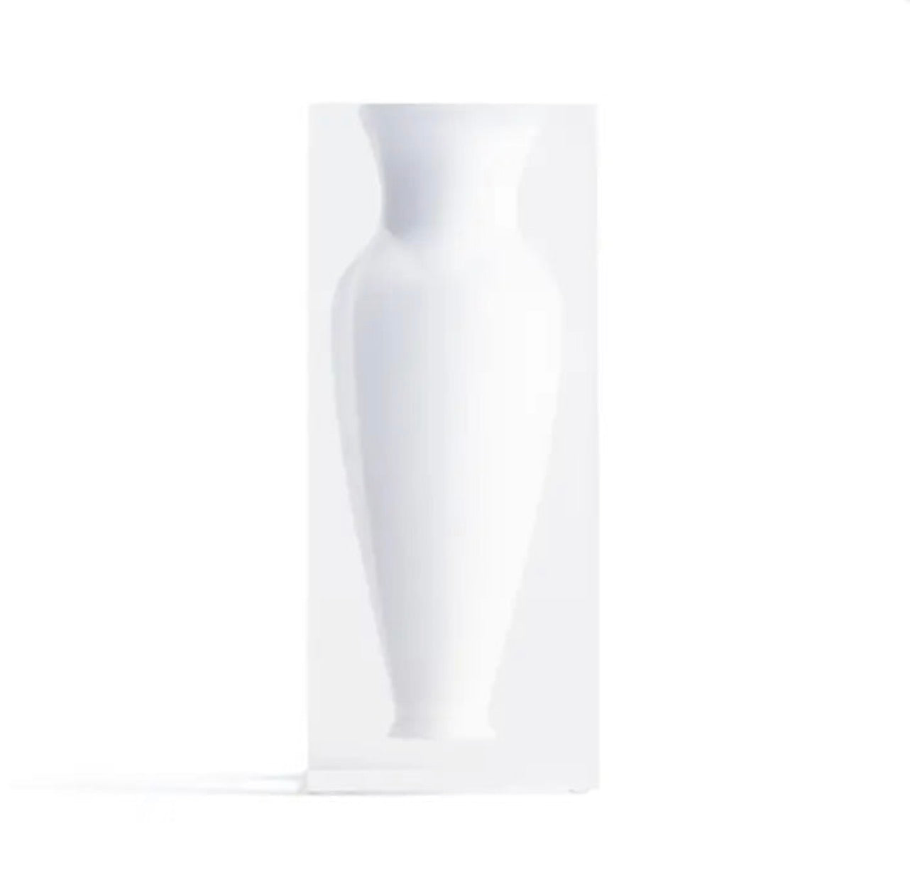 Resin Bud Vase — Elongated Silhouette: white