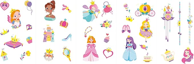 Nail stickers and tattoos - princess