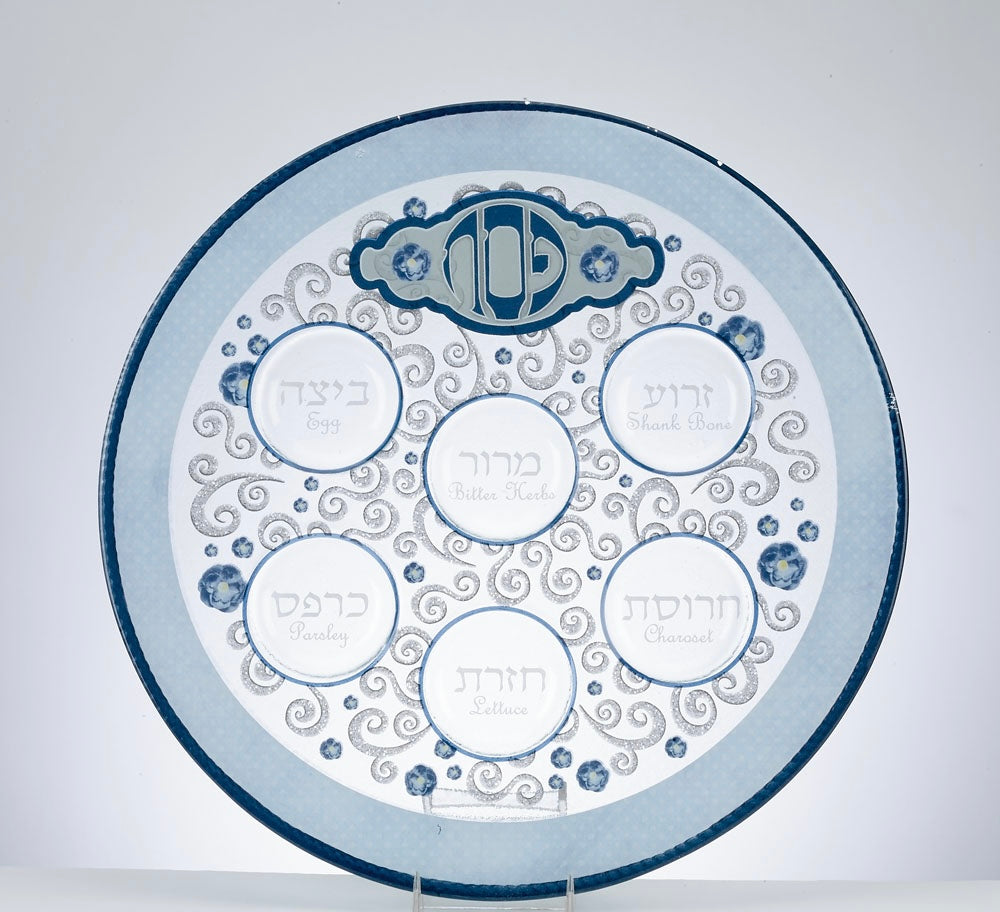 Elegant Glass Seder Plate