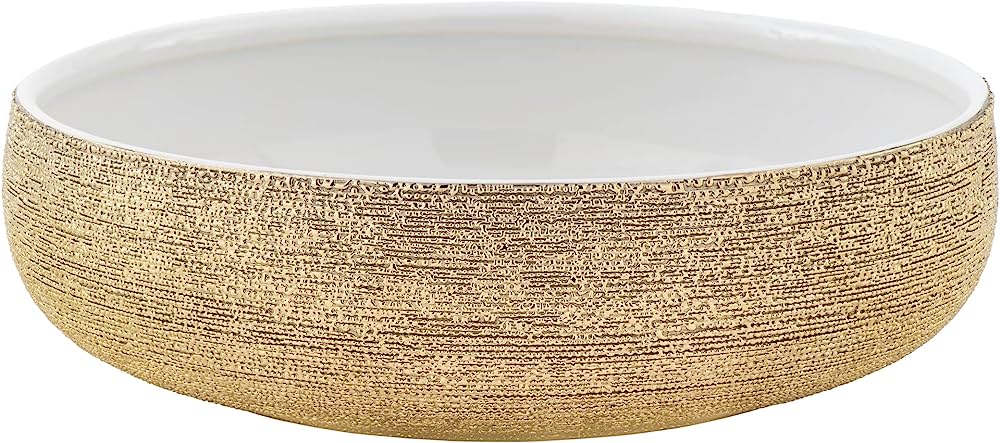 Gold Spun Textured Decorative Bowl