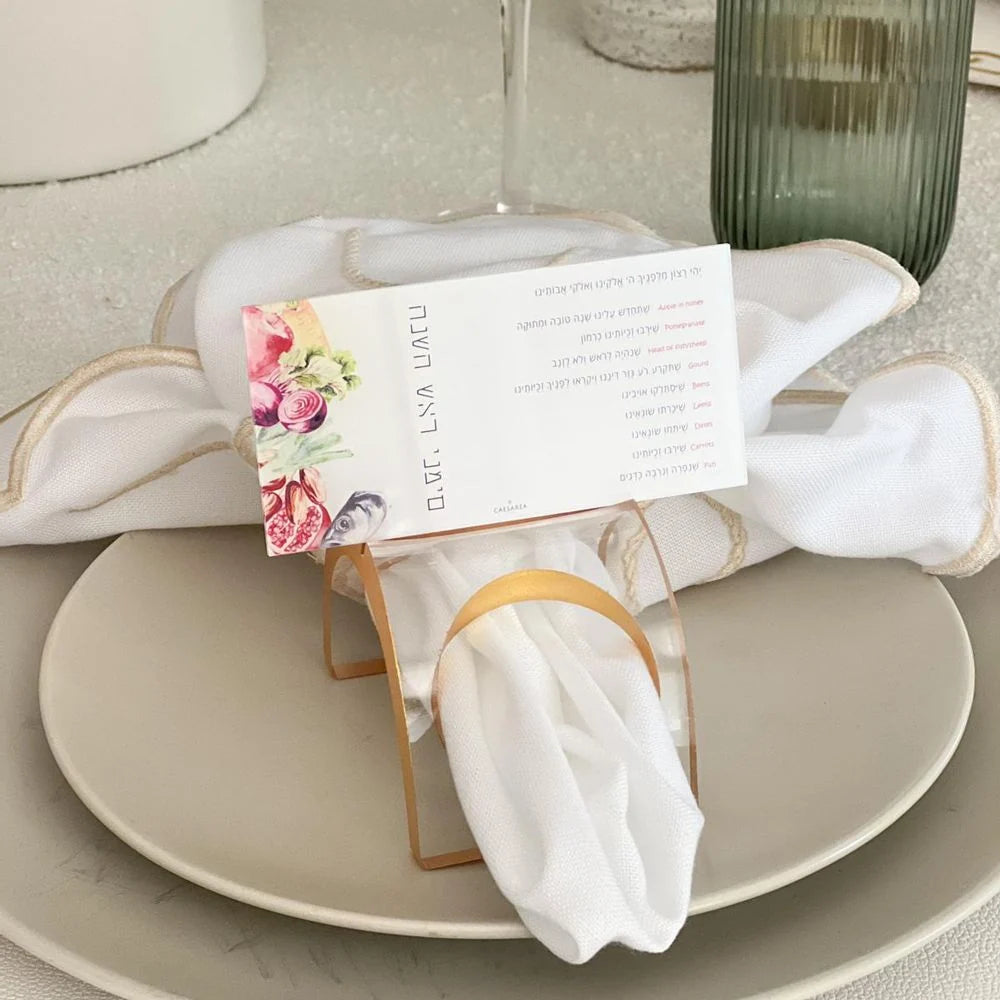 Plat à miel en Lucite avec des accents dorés