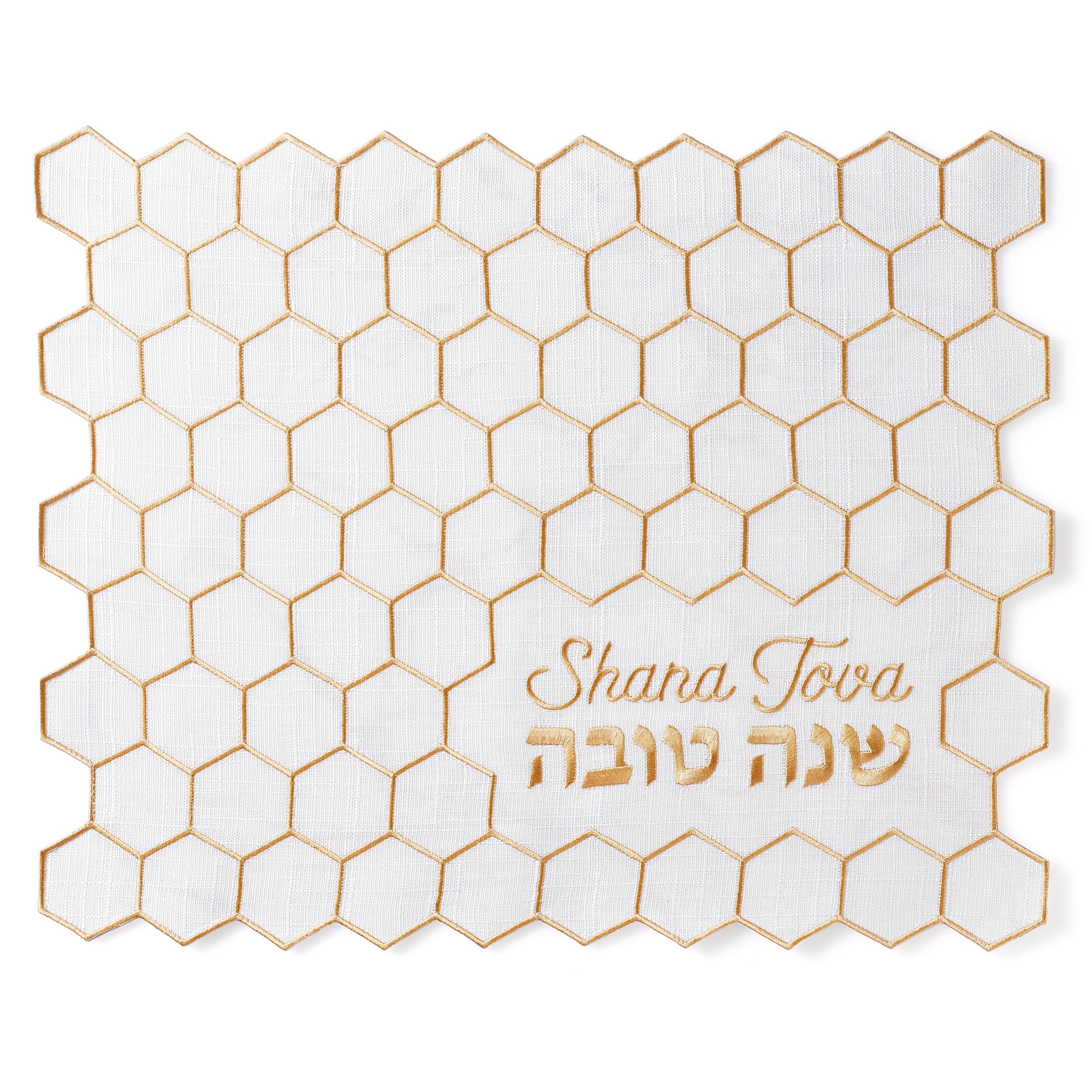 Embroidered honeycomb Rosh Hashanah Challah Cover
