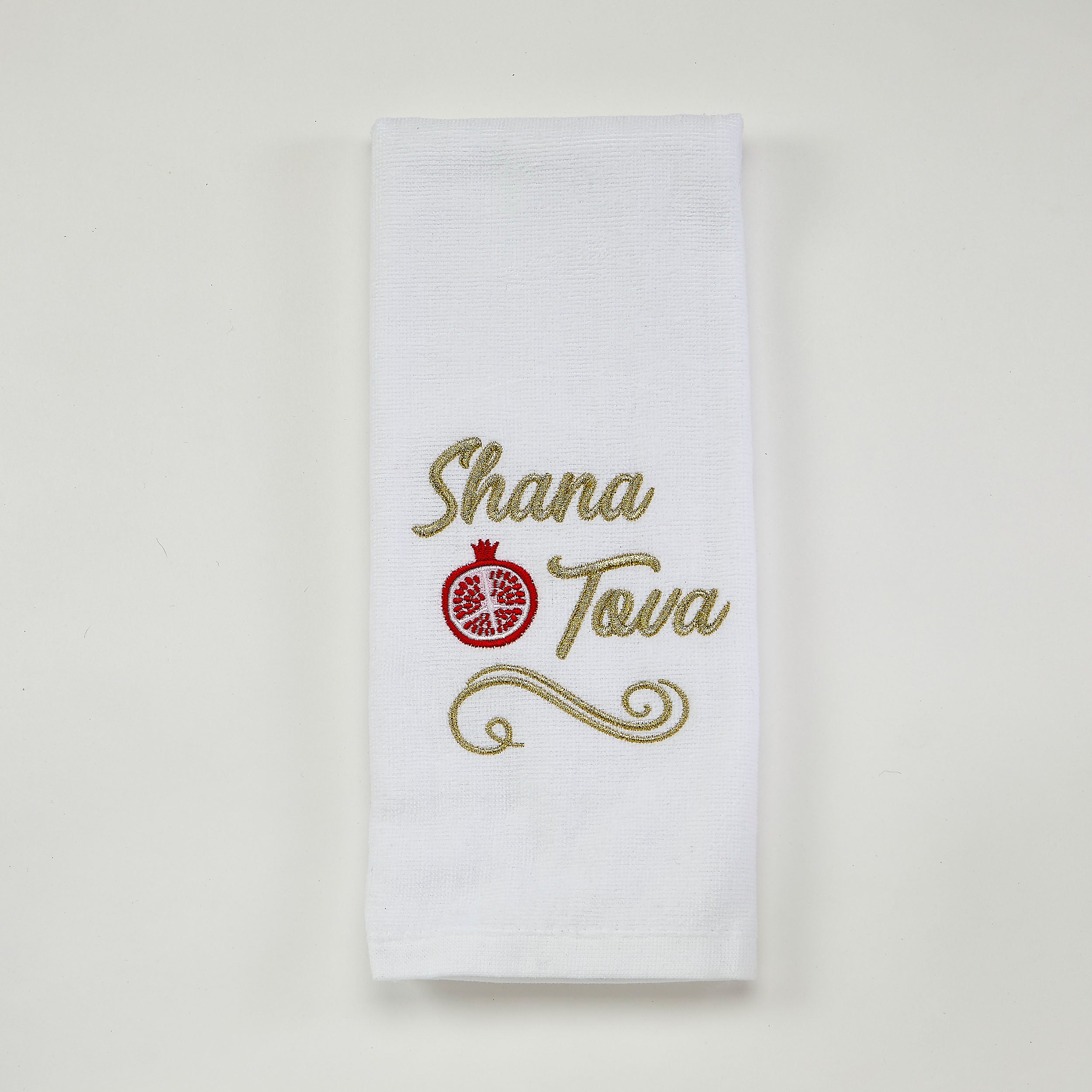 Embroidered Shana tova hand towel