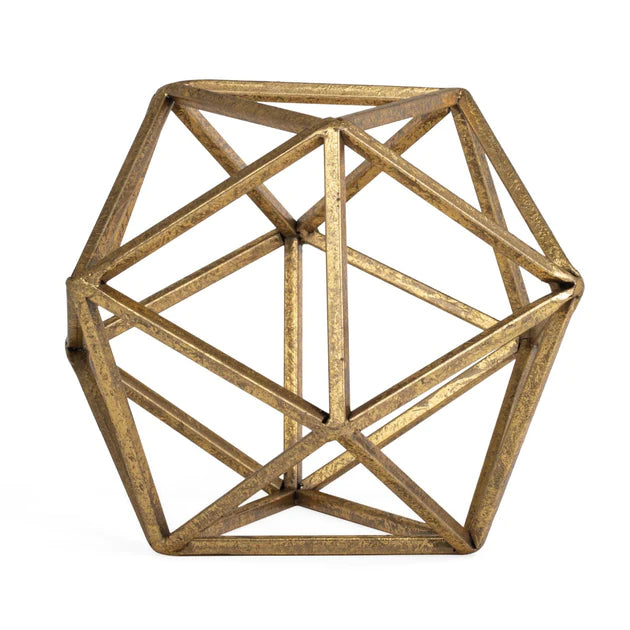 Oro Gold Polygon Decor Sculpture