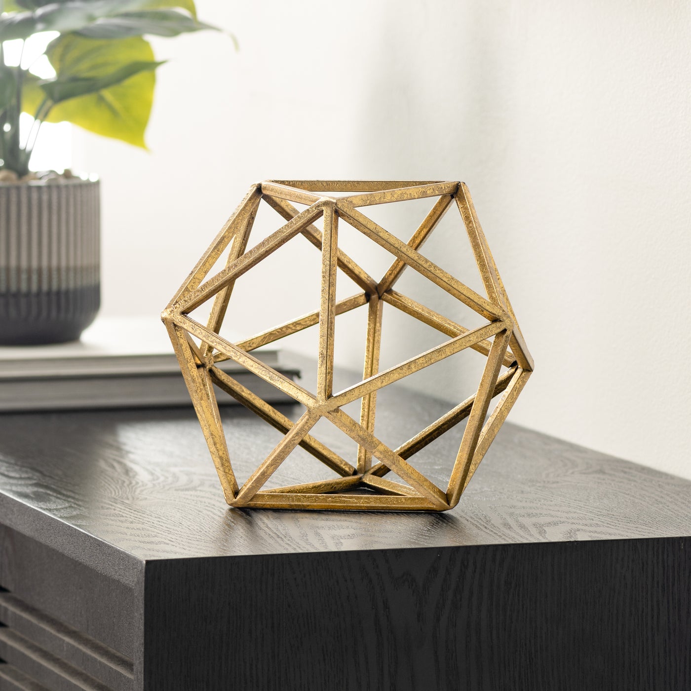 Oro Gold Polygon Decor Sculpture