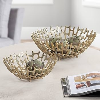 Aluminum Decorative Bowl - Gold