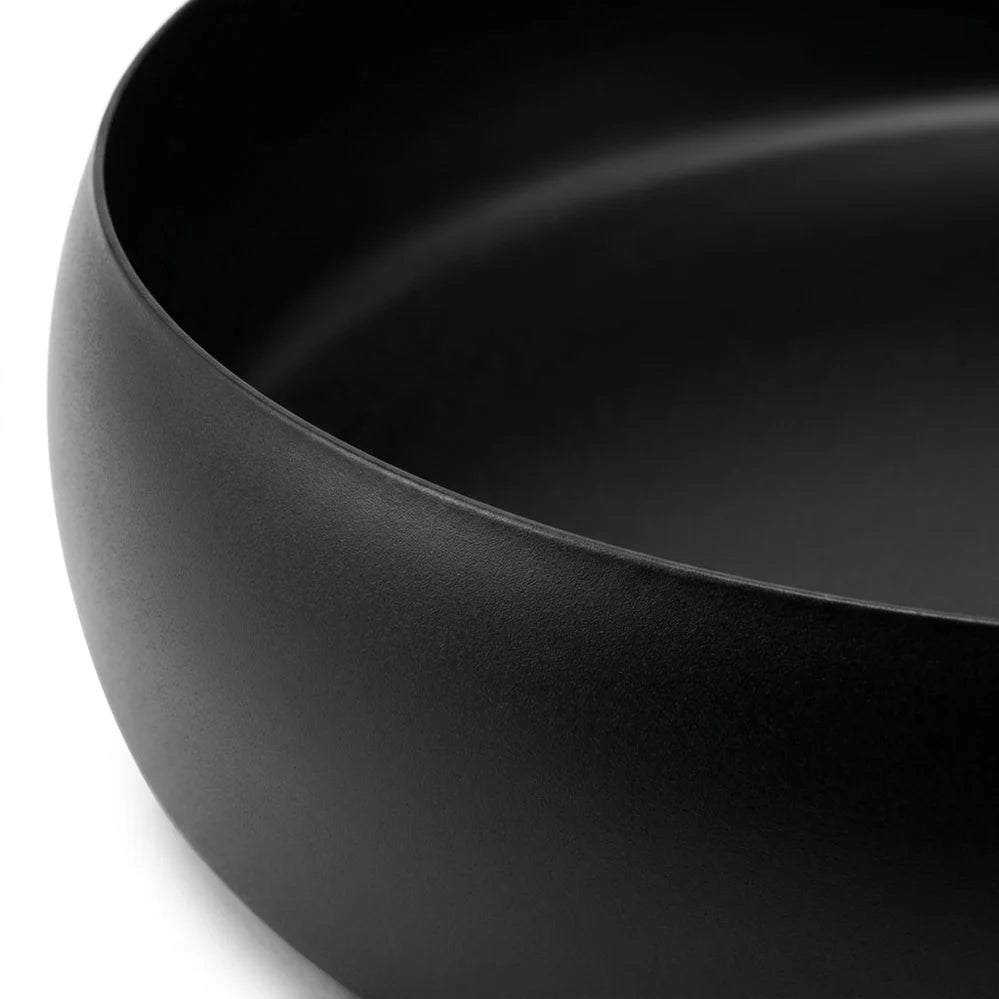 Matte Black Stainless Steel Round Bowl