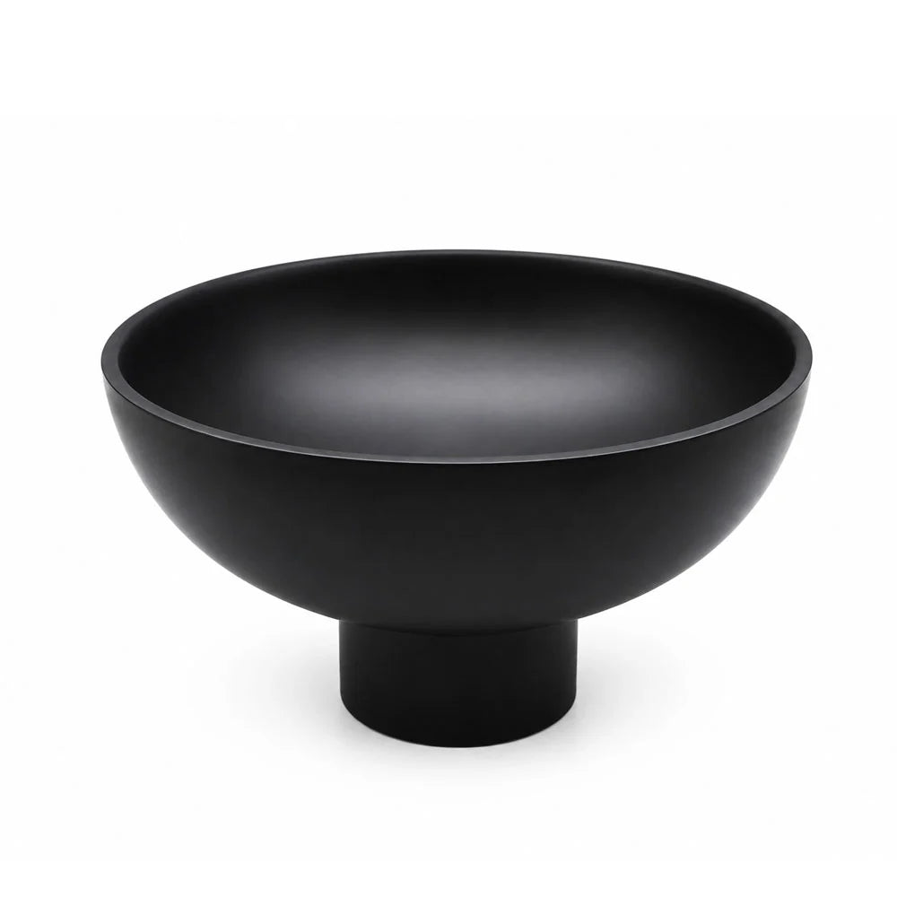 Matte Black Stainless Steel footed Bowl