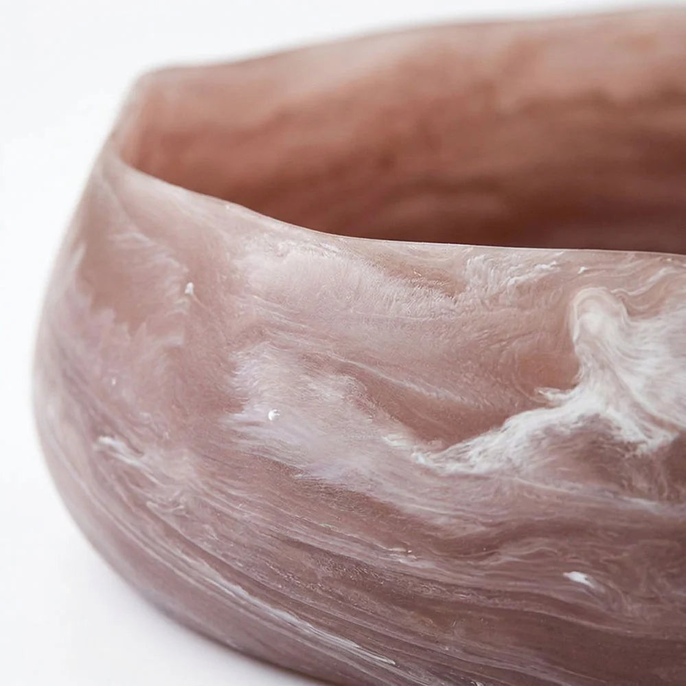 Resin Taupe Meadow Salad Bowl