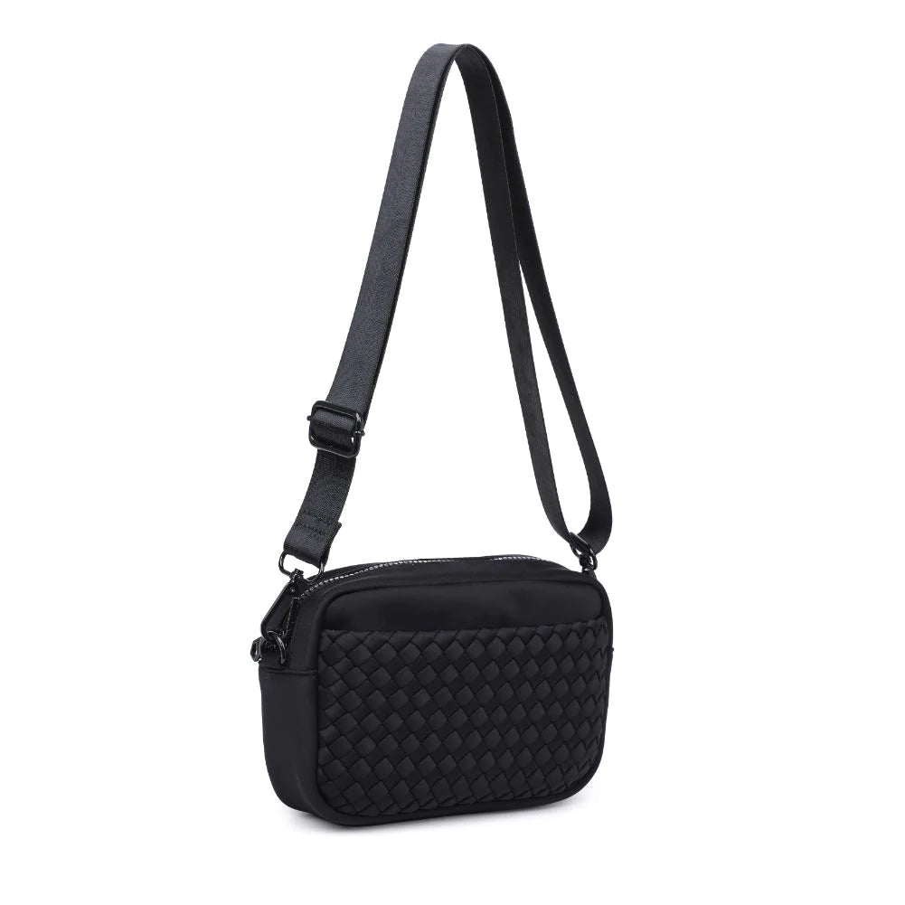 Sol and Selene Black Inspiration Woven Neoprene Crossbody