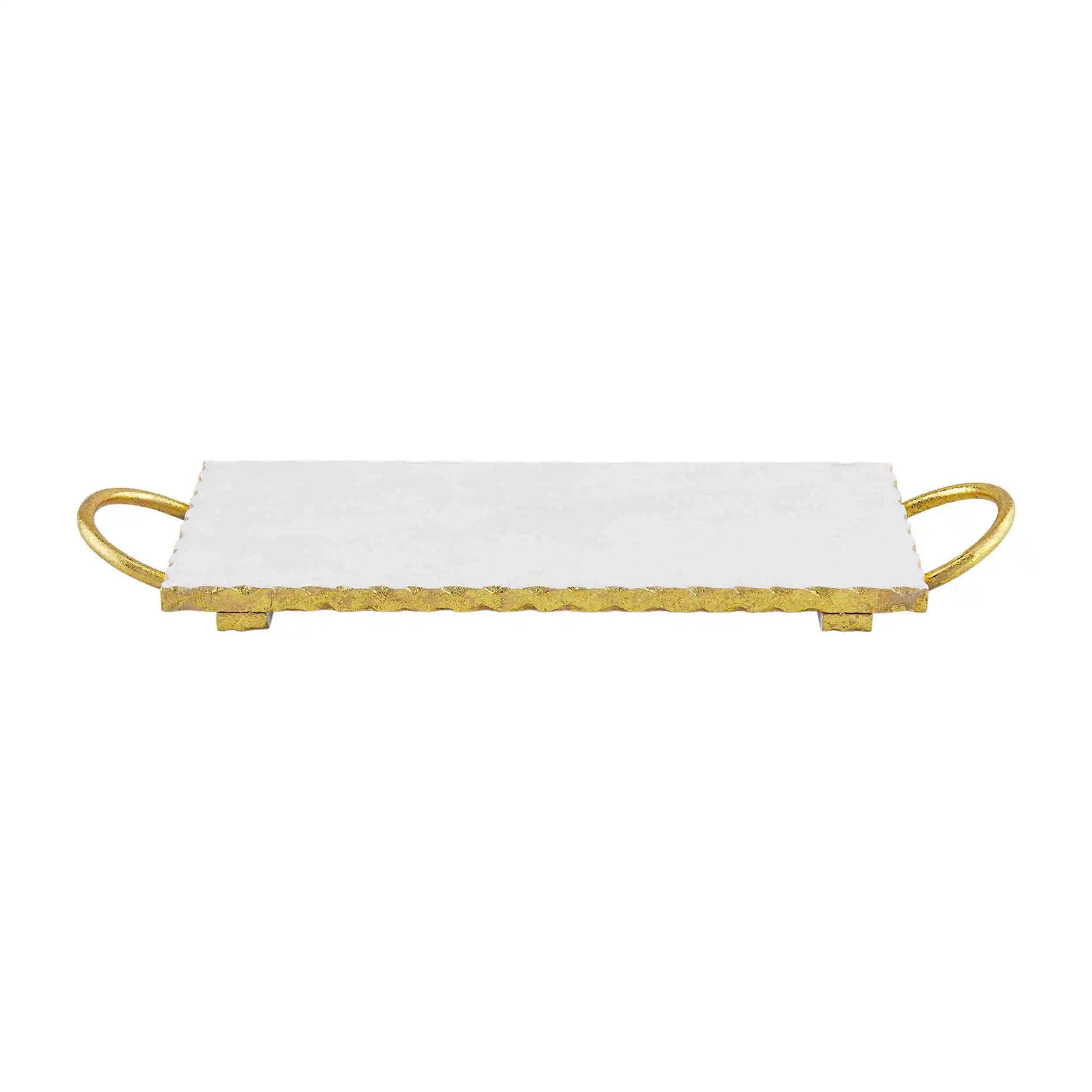 Mudpie Gold Edge Marble Board with Handles