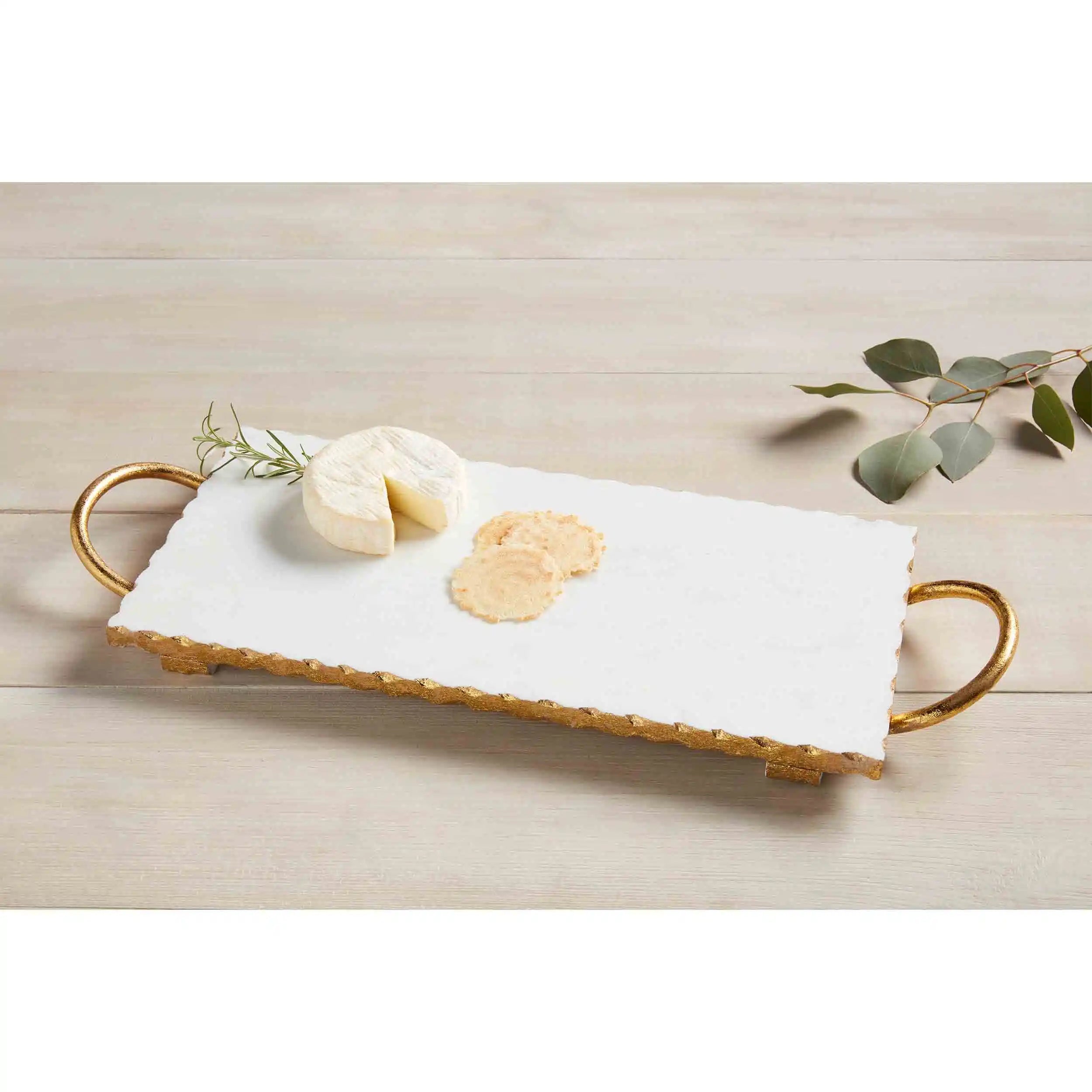 Mudpie Gold Edge Marble Board with Handles