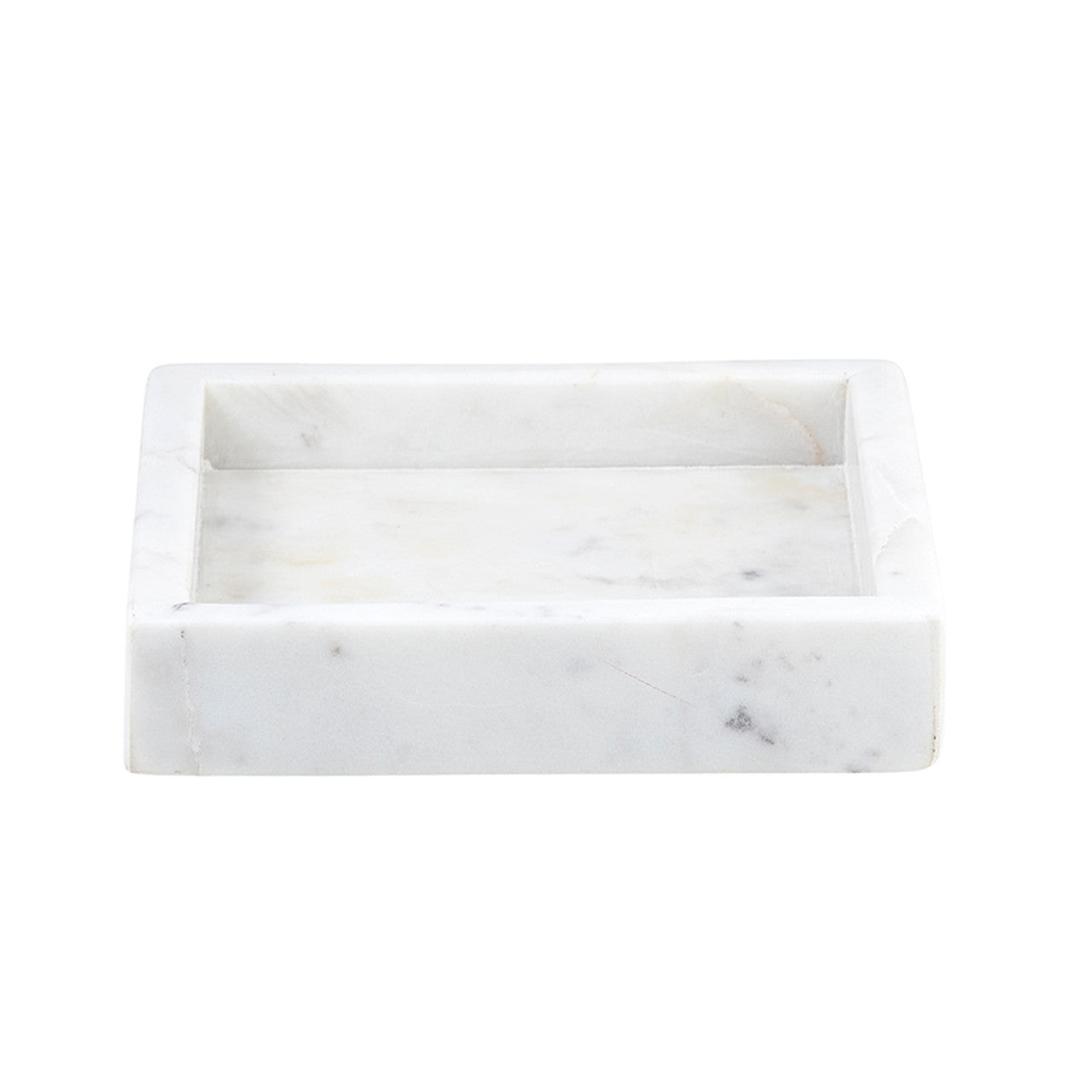 Marble Square Tray - White