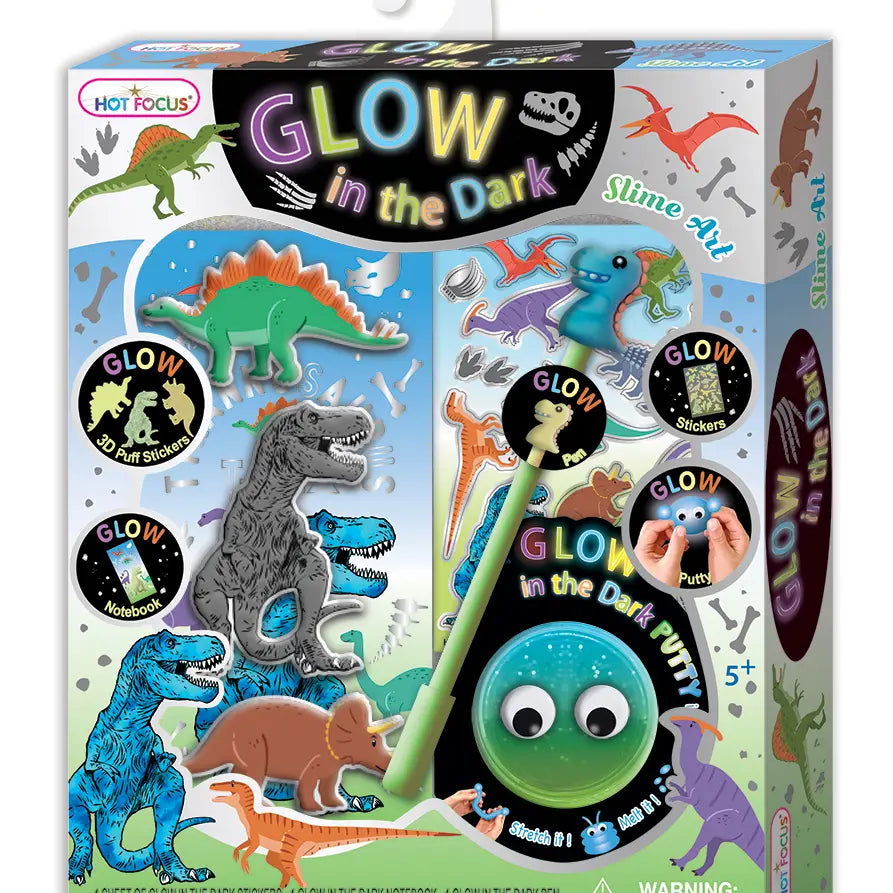 Glow in the Dark Slime Art, Dinosaur