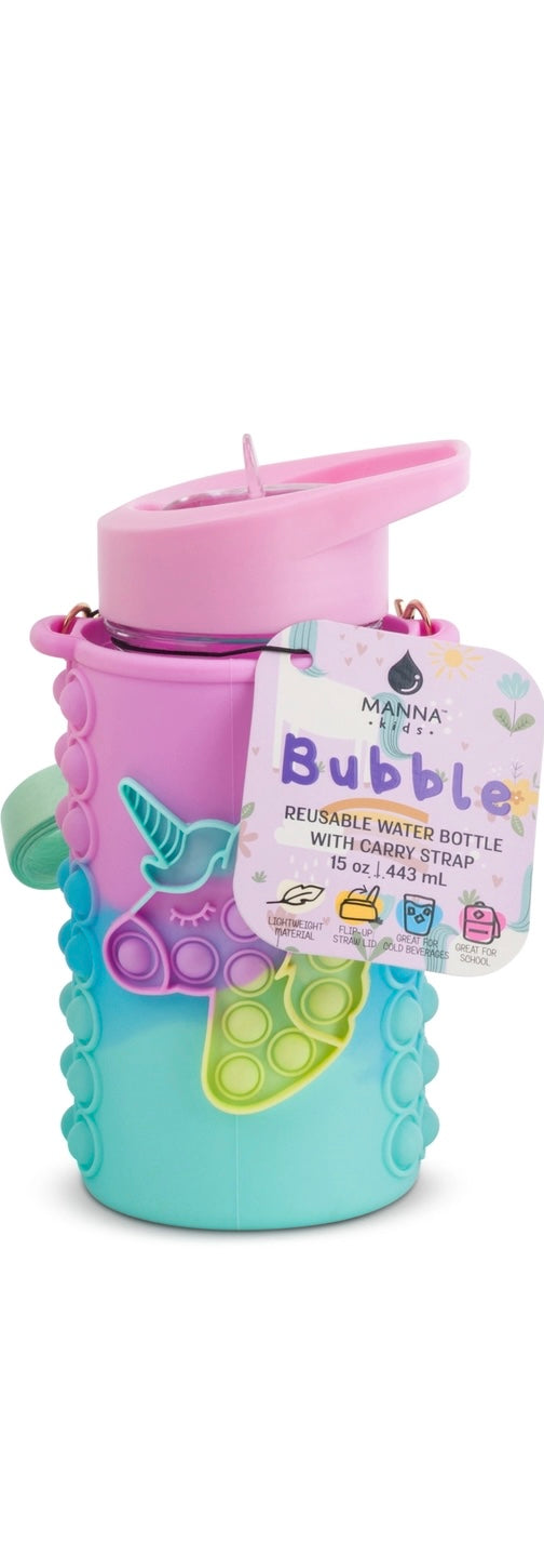 Bubble Water Bottle - Pink, Purple, Blue and Yellow