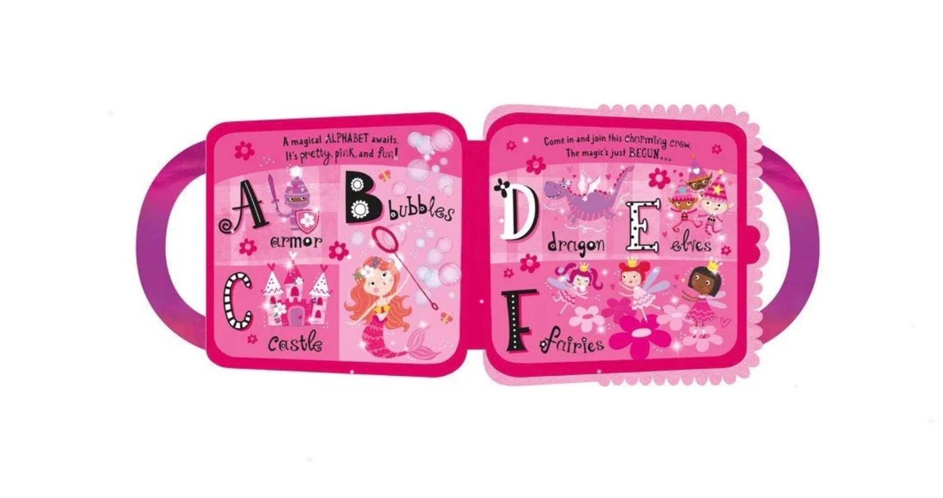MY PRETTY PINK MAGICAL ABC book PURSE