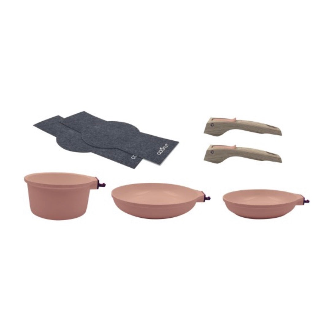Trio of Pots with Detachable Handles - Pink Marshmallow
