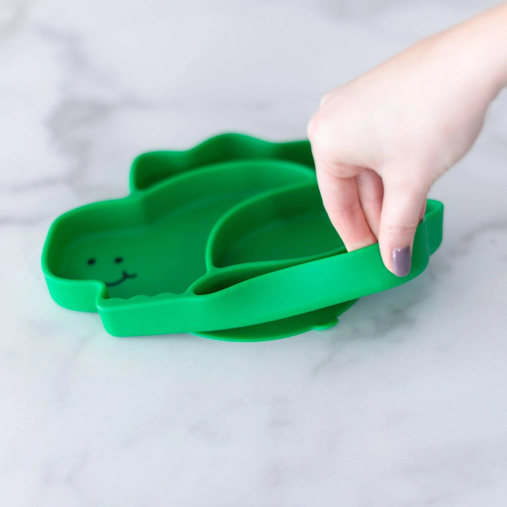 Silicone Grip Dish - Dino