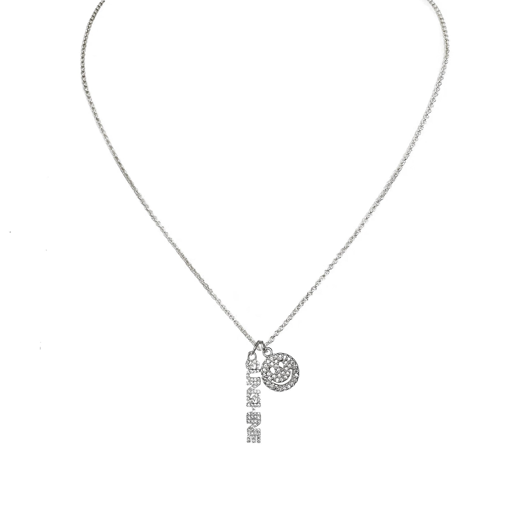 Silver Smile Sparkle Shine Necklace