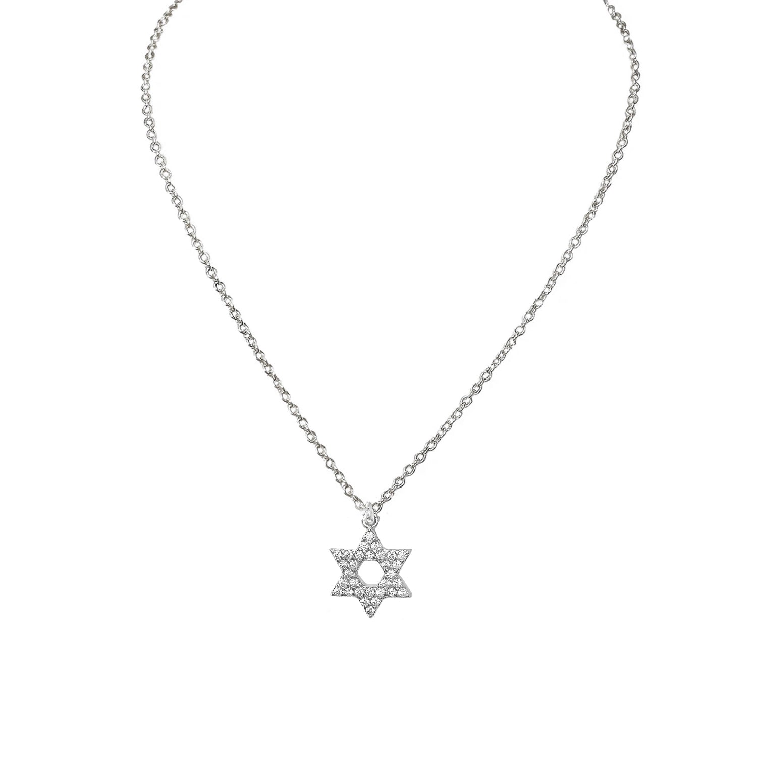 Silver Star of David necklace