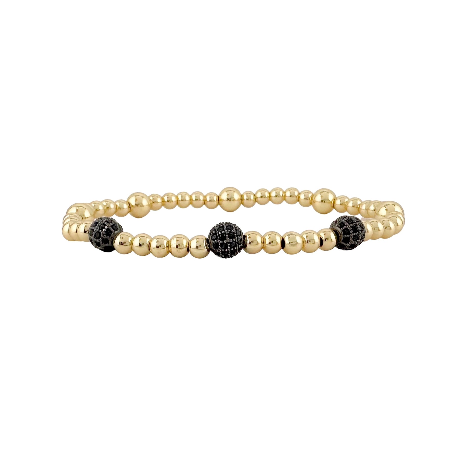 Gold/Black pave bracelet