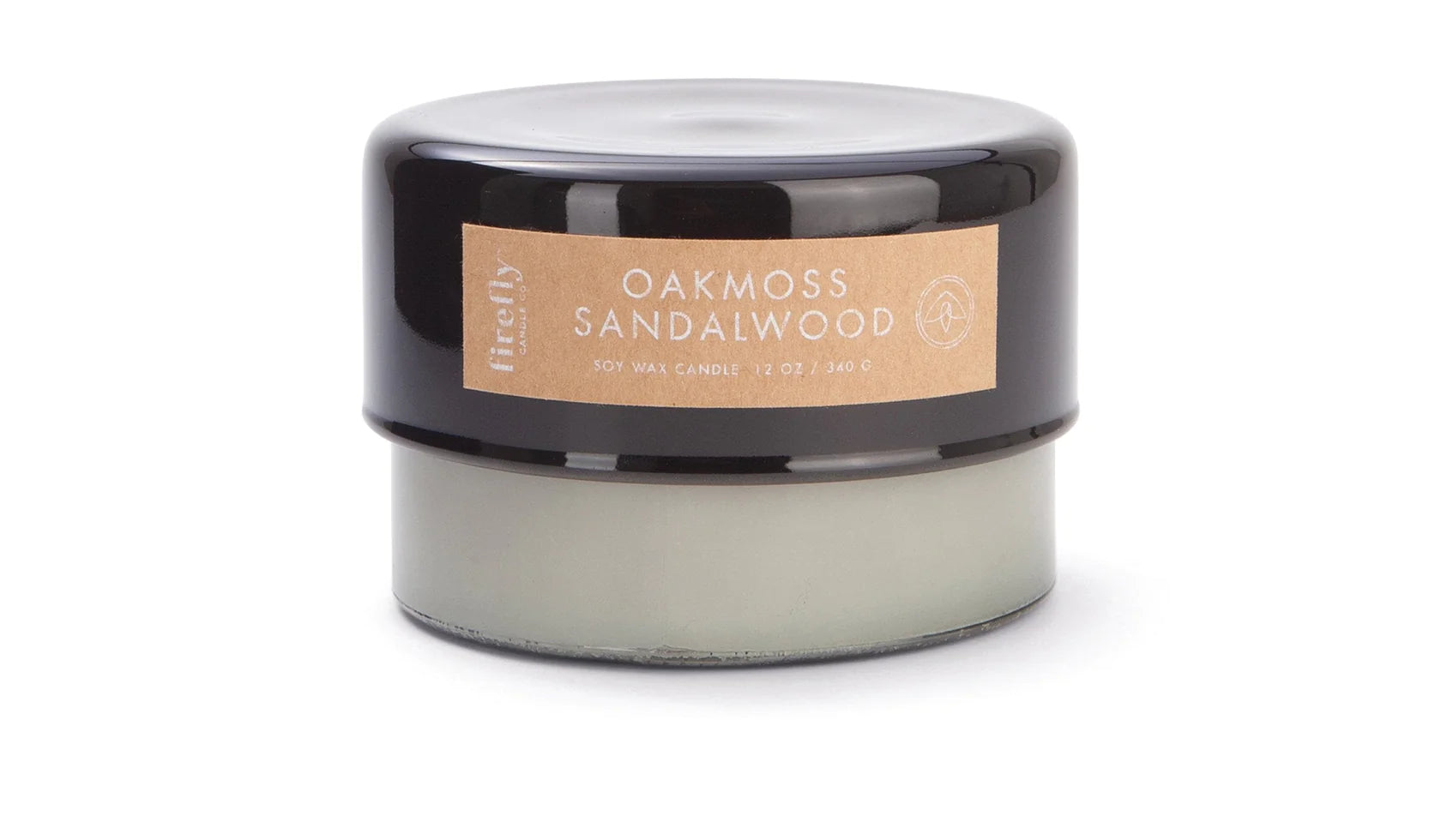 Oakmoss Sandalwood 13oz scented glass candle