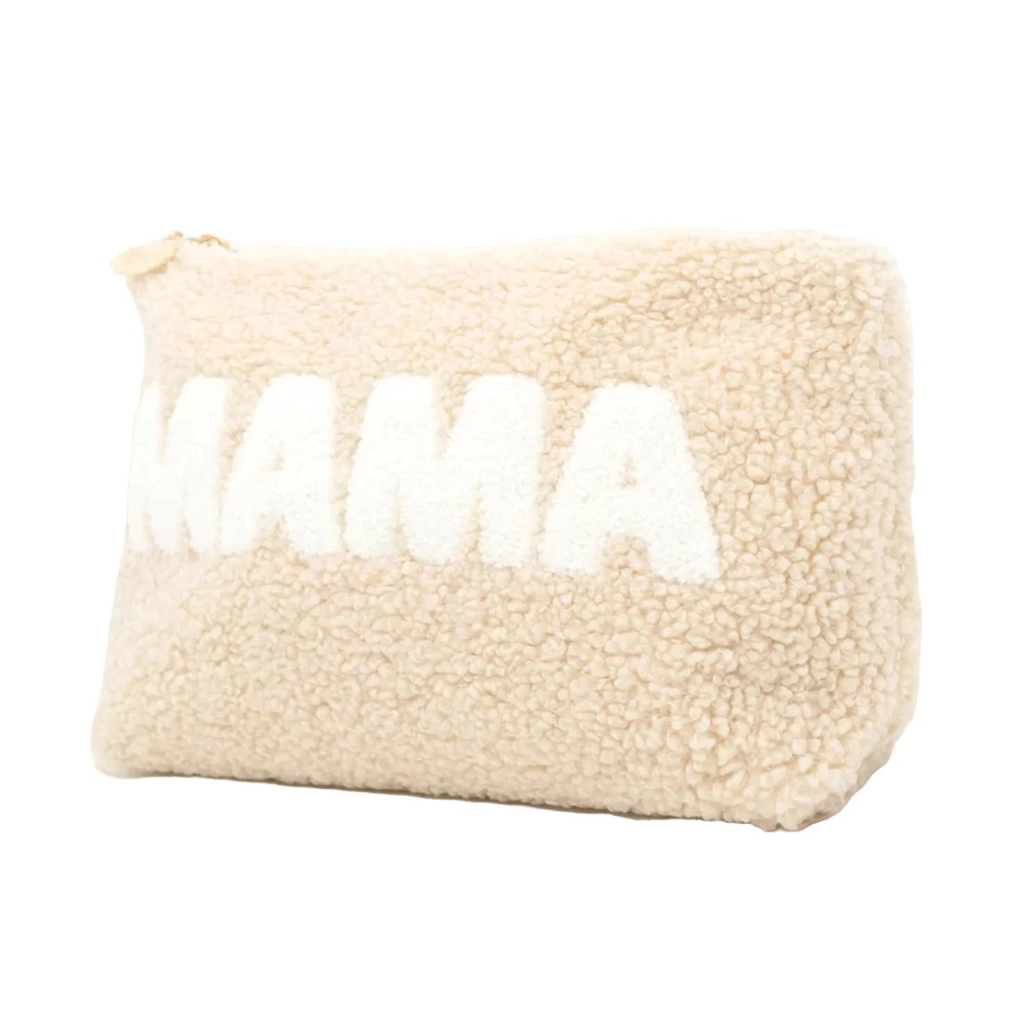 Tan Teddy Pouch - Mama