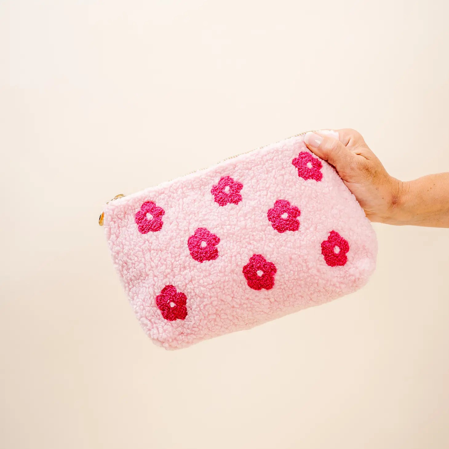 Teddy Pouch - Pink Daisy