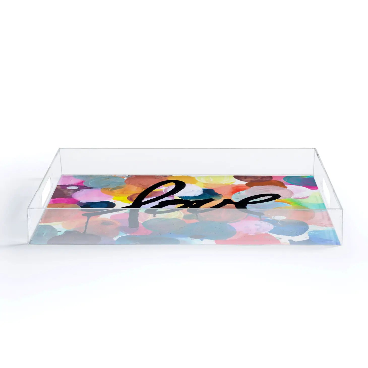 colourful Love Acrylic Tray - Large