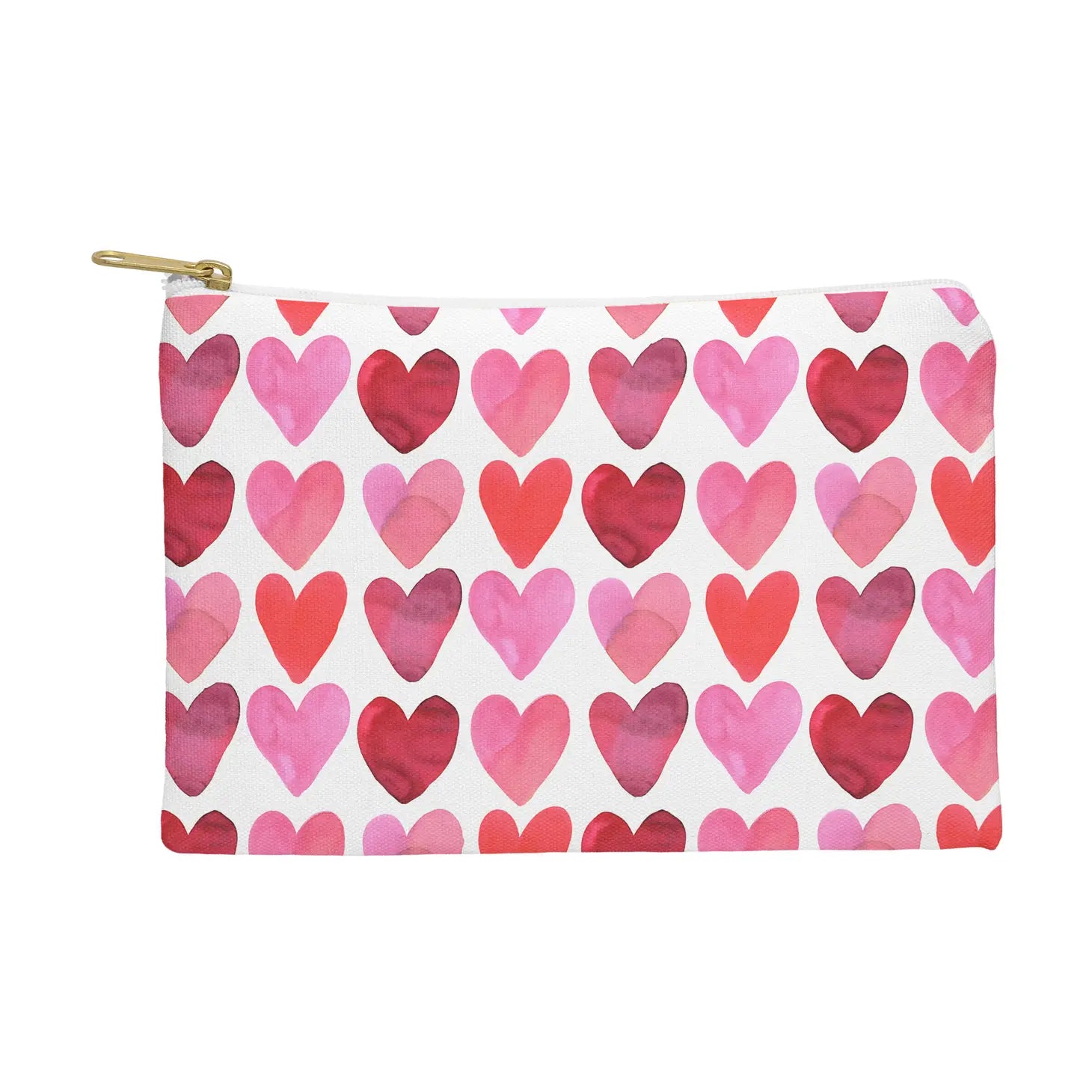 Heart Watercolor Pouch - Large