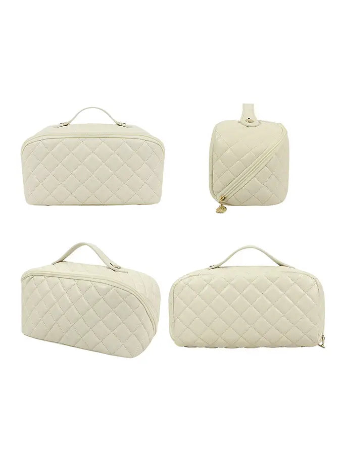 Zipper Cosmetic Bag - White