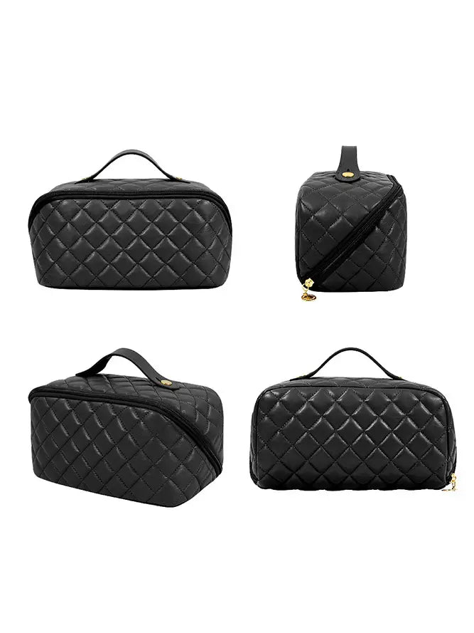 Zipper Cosmetic Bag - Black