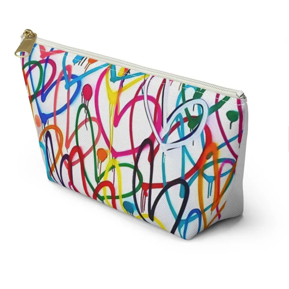 Graffiti Hearts Cosmetic Bag